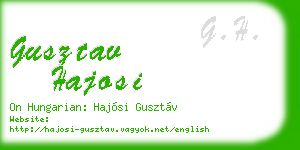 gusztav hajosi business card