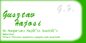 gusztav hajosi business card